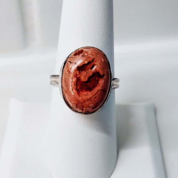 Jewelry - New 925 Sterling Silver Mexican Fire Opal Ring Size 7.5